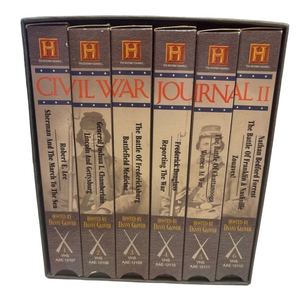 Civil War Journal II VHS Box Set By History Channel - Hosted By Danny Glover - 6
